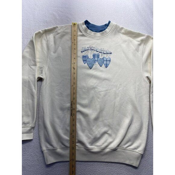 Vintage Grandmas Love Is Tied With Heartstrings Sweatshirt Large #7166 - Picture 8 of 9